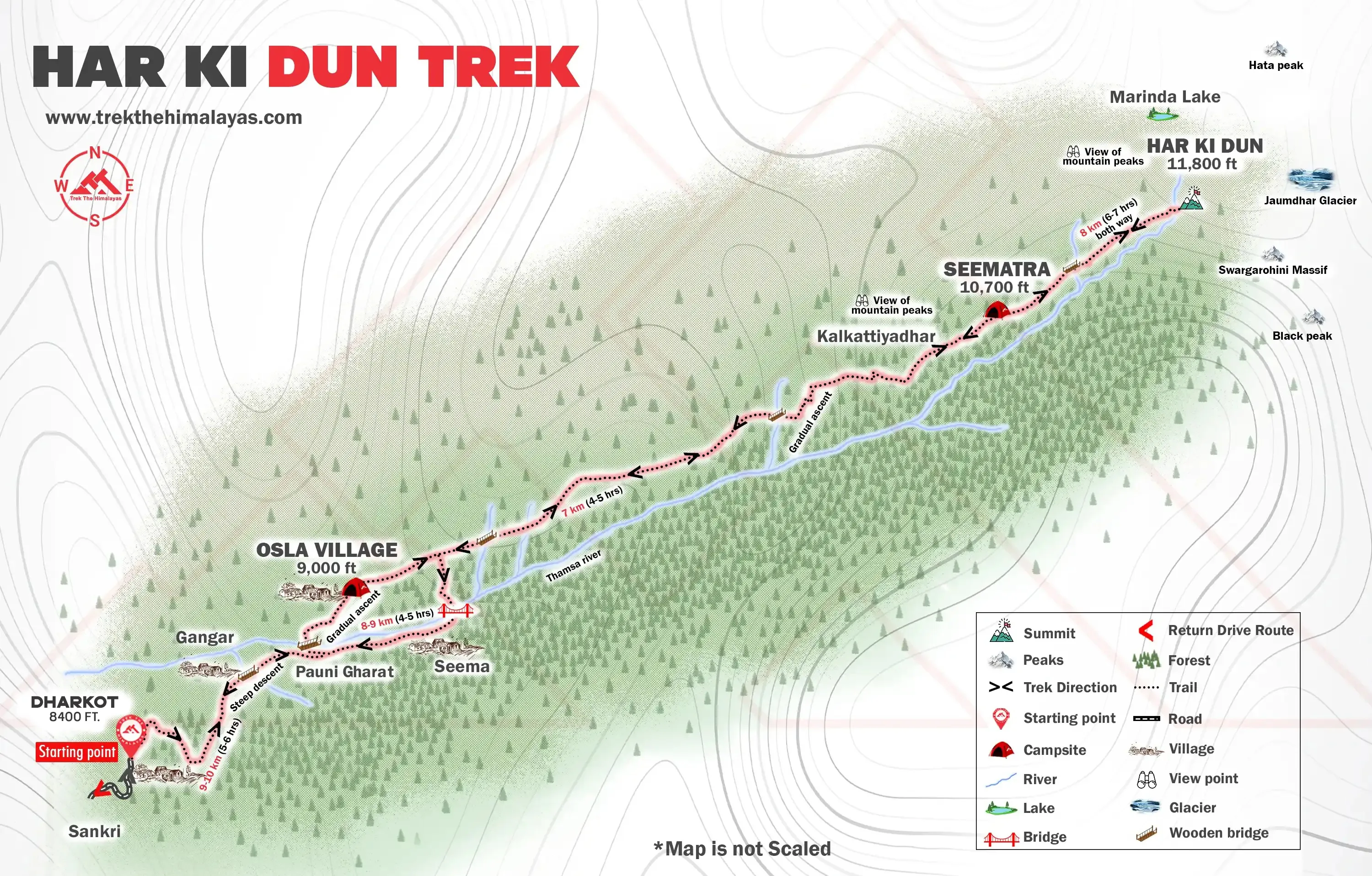 Har Ki Dun Trek Maps